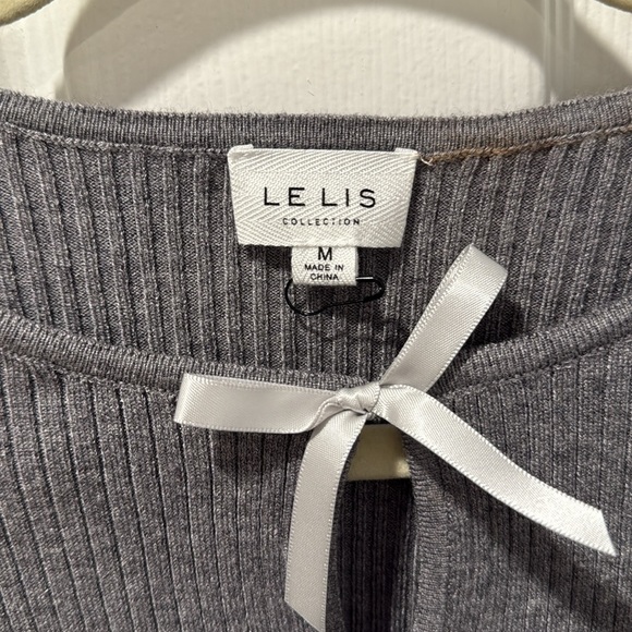 Gray Bow Sweater Top - Picture 3 of 7